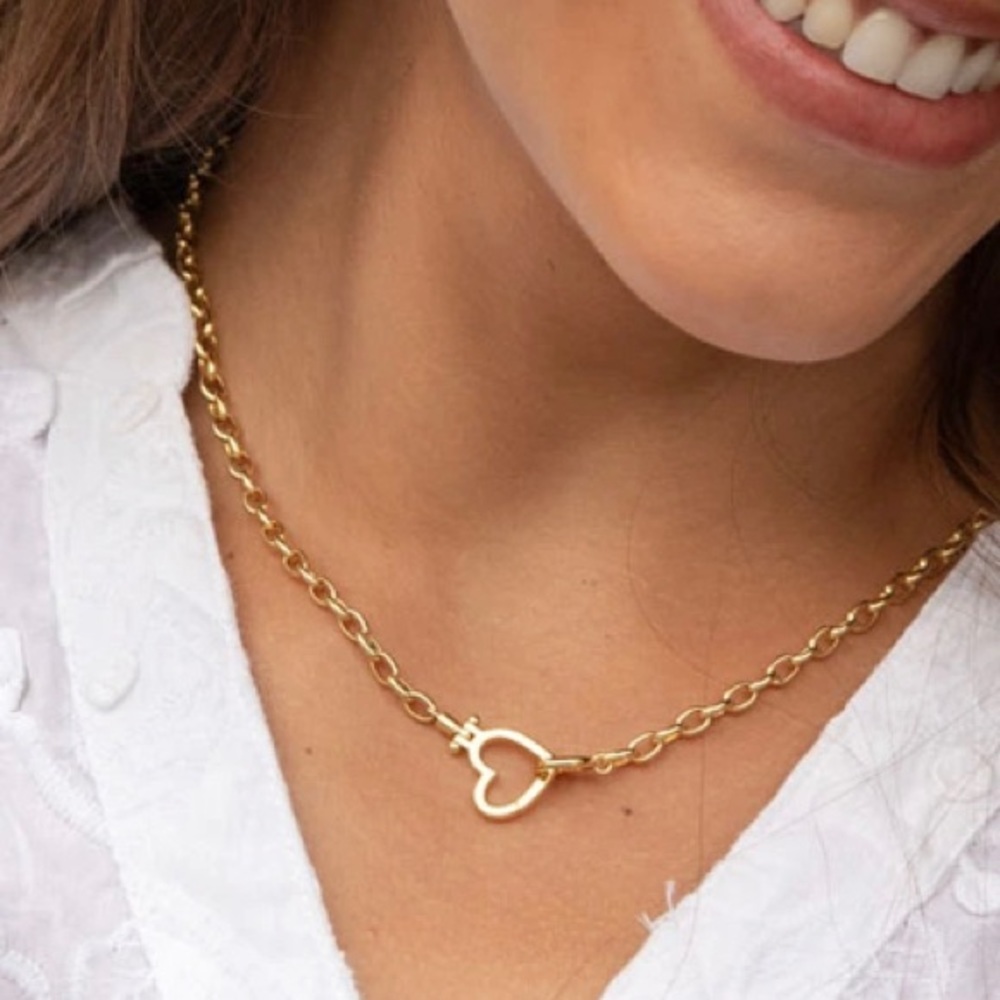 Gorjana Parker Heart Necklace in Gold
